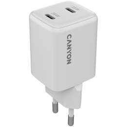 Зарядно устройство CANYON CU35CC, 35W 2x USB-C PD GaN, EU - CNS-CUW35CC - 1