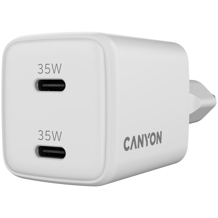 Зарядно устройство CANYON CU35CC, 35W 2x USB-C PD GaN, EU - CNS-CUW35CC - 4