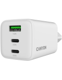 Захранващ адаптер CANYON CU65ACC, 65W GaN 2xUSB-C 1xUSB-A Power Delivery Quick Charge - CNS-CUW65ACC - 5