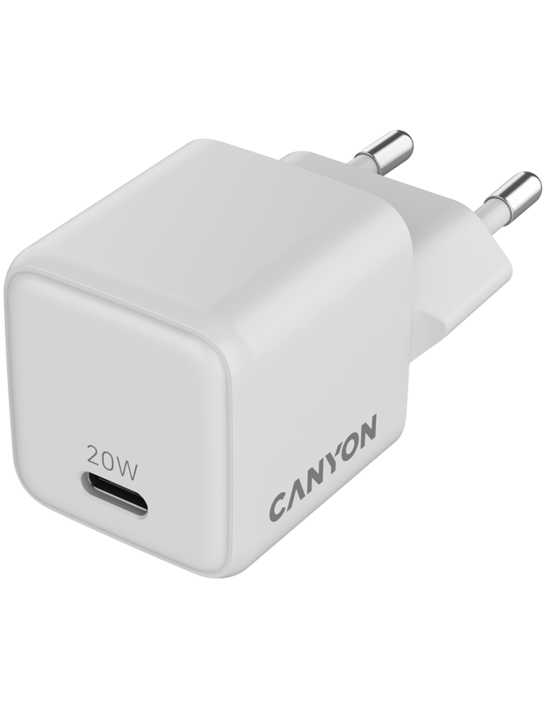 Захранващ адаптер CANYON CU20AC, 20W USB-C Power Delivery, GaN Technology, EU - CNS-CUW20C - 4