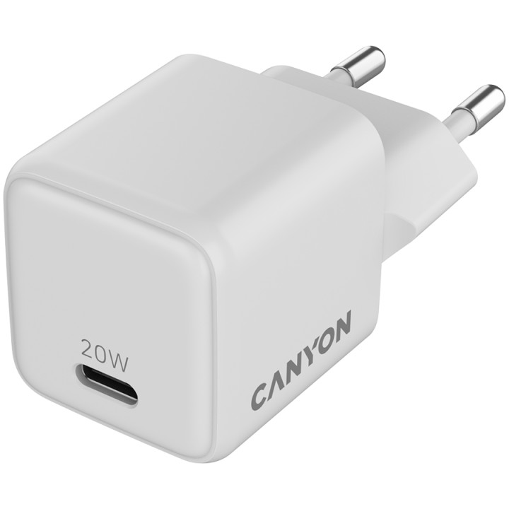 Захранващ адаптер CANYON CU20AC, 20W USB-C Power Delivery, GaN Technology, EU - CNS-CUW20C - 4
