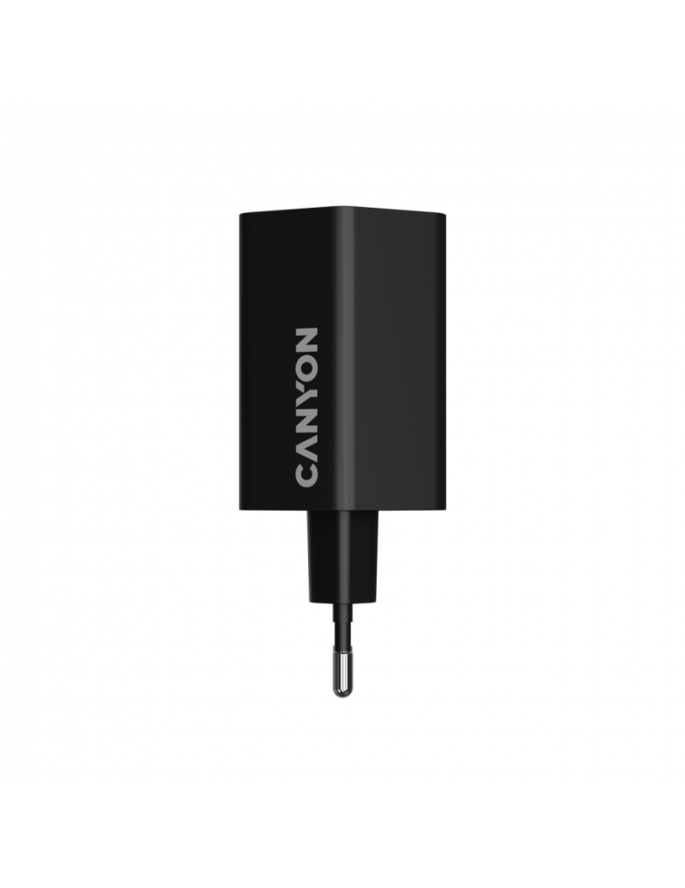 Захранващ адаптер CANYON Hexagon 65W, 2x USB-C PD 65W, 1x USB-A QC 36W, GaN, EU - CND-CHAHEX65B - 3