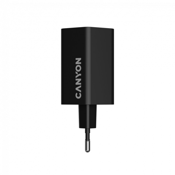 Захранващ адаптер CANYON Hexagon 65W, 2x USB-C PD 65W, 1x USB-A QC 36W, GaN, EU - CND-CHAHEX65B - 3