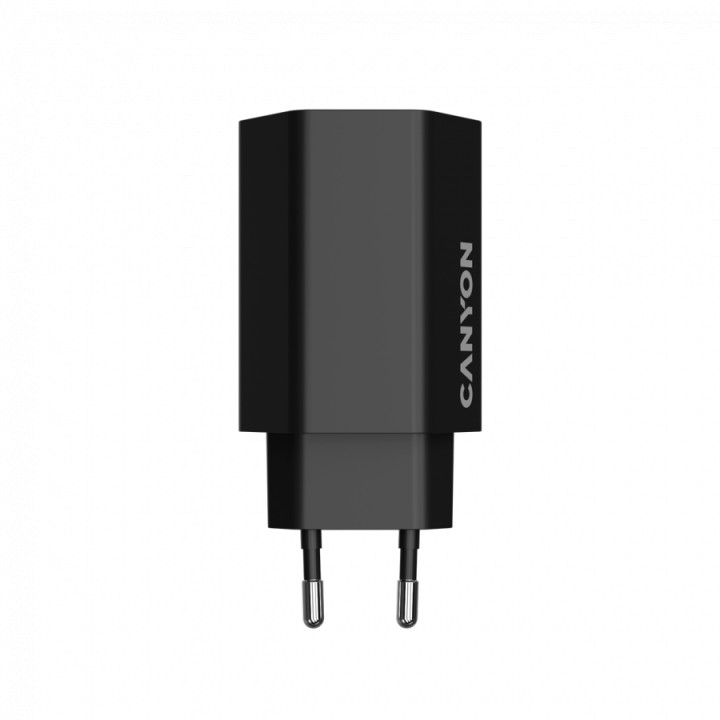 Захранващ адаптер CANYON Hexagon 65W, 2x USB-C PD 65W, 1x USB-A QC 36W, GaN, EU - CND-CHAHEX65B - 4