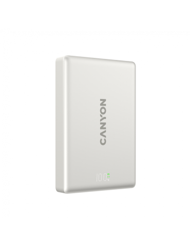 Външна батерия CANYON OnPower 511, 10000mAh, 20W PD, MagSafe, Алуминий - CNS-CPB511G - 1