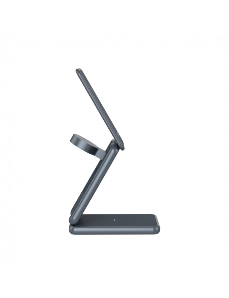 Безжично зарядно CANYON OnCharge 309, 15W 3в1 Foldable, USB-C, Метал - CNS-WCS309M - 2