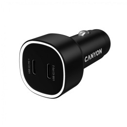 Зарядно за автомобил CANYON OnDrive 60 PD, 60W, 2x USB-C, черна - CNE-CCABR3CC - 1