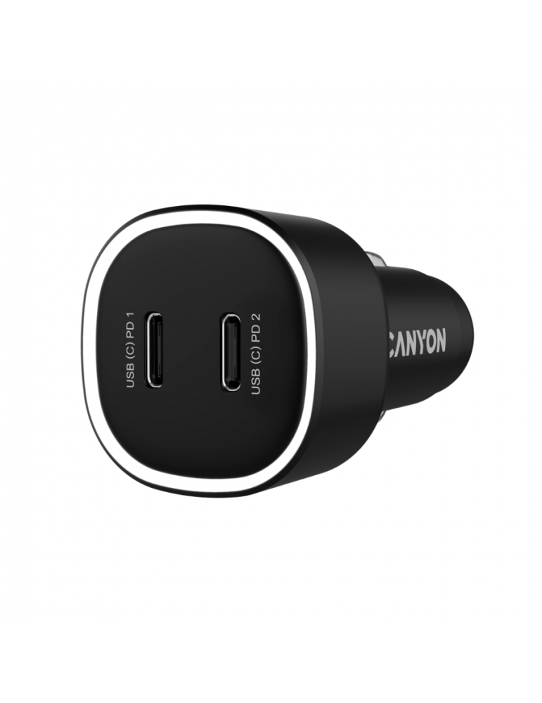 Зарядно за автомобил CANYON OnDrive 60 PD, 60W, 2x USB-C, черна - CNE-CCABR3CC - 2