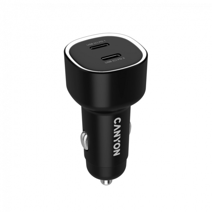 Зарядно за автомобил CANYON OnDrive 60 PD, 60W, 2x USB-C, черна - CNE-CCABR3CC - 3