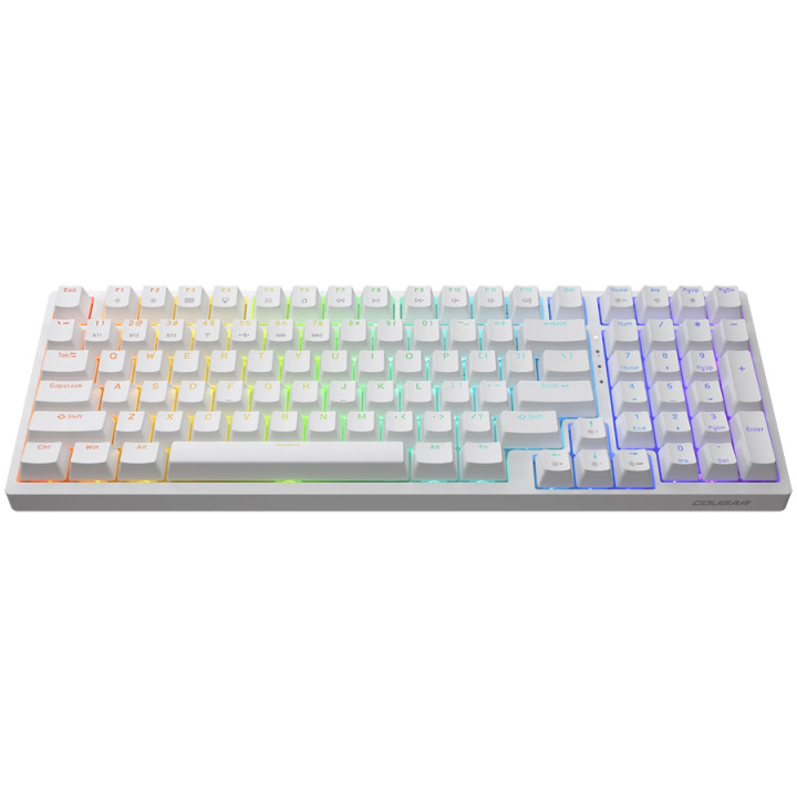 Bluetooth механична геймърска клавиатура COUGAR Ultimus Pro, механична, Bluetooth/USB, RGB подсветка, бяла - CGR-NM1MW-ULP - 2