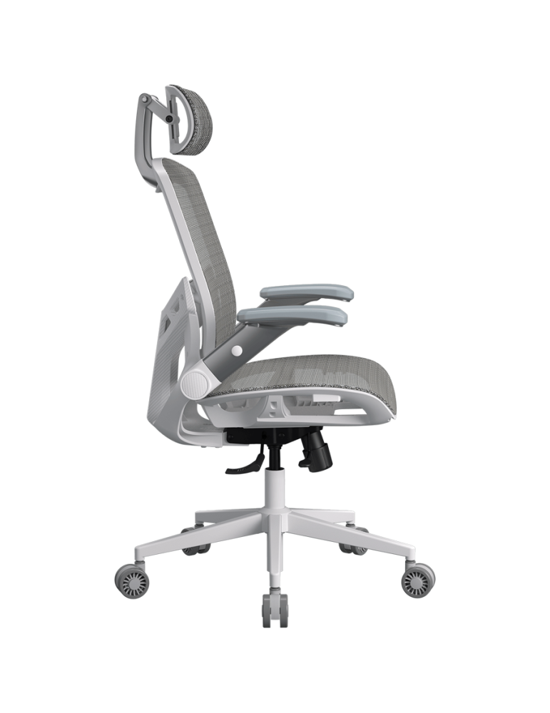 Геймърски стол COUGAR Specter One, Мрежа, Бял, Газов асансьор класс 4, Регулируема облегалка 90-135°, 2D подлакътници, Макс. 120