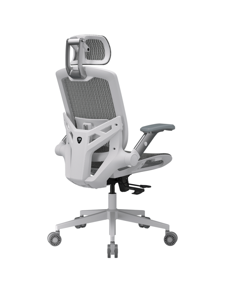 Геймърски стол COUGAR Specter One, Мрежа, Бял, Газов асансьор класс 4, Регулируема облегалка 90-135°, 2D подлакътници, Макс. 120