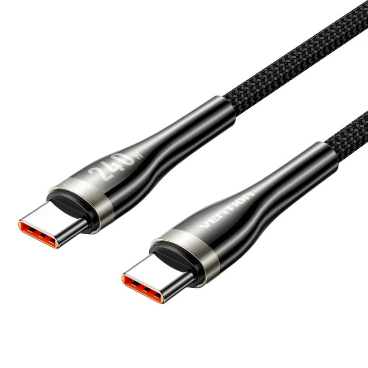 USB кабел Vention Type-C to Type-C, 1.2m, 240W, PD 3.1, 5A - CTYBAV - 1