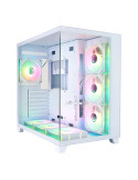 Кутия за компютър 1stPlayer MEGAVIEW MV8, Middle Tower ATX, Бяла, Tempered Glass, 7 x 120mm A-RGB вентилатори - MV8-TP-WH-6FC7R-
