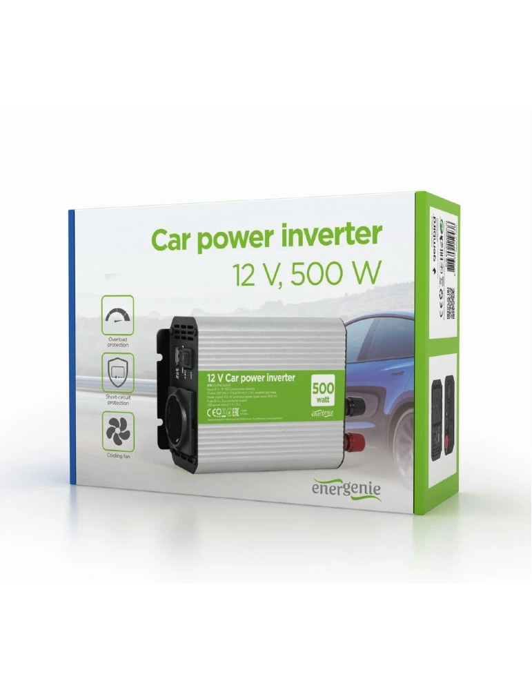 Инвертор за автомобил Gembird EG-PWC500-01, 500W, 230V AC, USB-A - EG-PWC500-01 - 4
