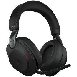 Професионални безжични слушалки Jabra Evolve2 85 Link380c MS, безжични, активна шумоизолация ANS, микрофон, черни - 28599-999-89