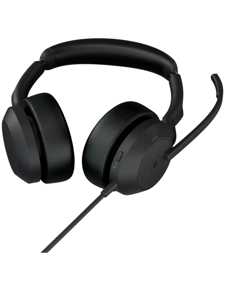 Професионални бизнес слушалки с активно шумопотискане JABRA Evolve2 50, Стерео, USB-C/USB-A, ANC, Черни - 25089-999-799 - 2