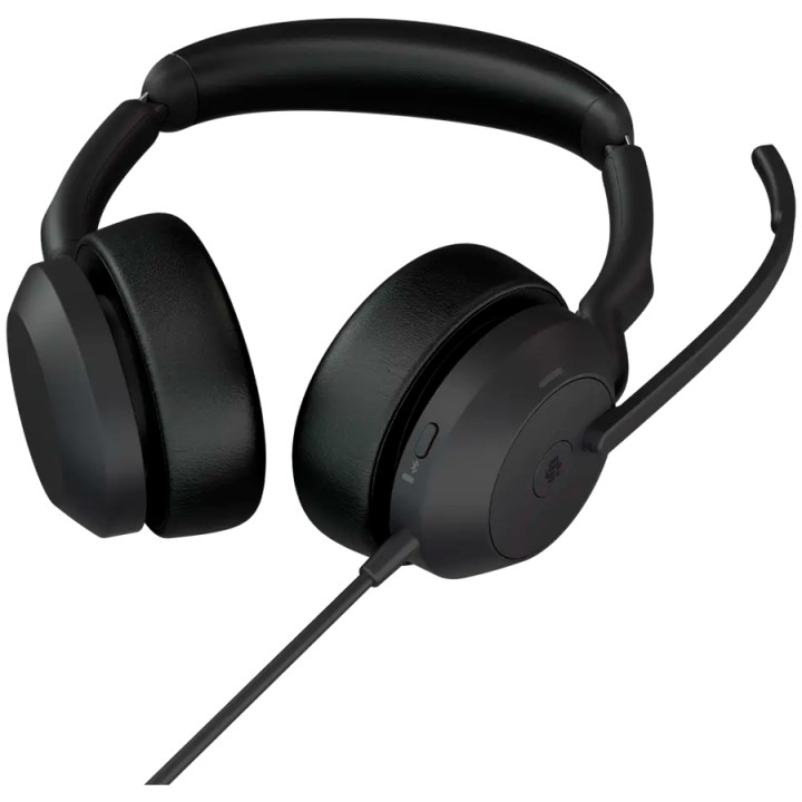 Професионални бизнес слушалки с активно шумопотискане JABRA Evolve2 50, Стерео, USB-C/USB-A, ANC, Черни - 25089-999-799 - 2