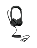 Професионални бизнес слушалки с активно шумопотискане JABRA Evolve2 50, Стерео, USB-C/USB-A, ANC, Черни - 25089-999-799 - 4