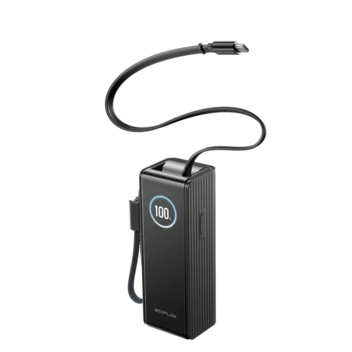 Преносима батерия Ecoflow Rapid 25K, 25000mAh, 170W, USB-C, вграден кабел, TFT дисплей - RAPID25K - 10