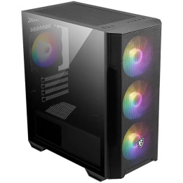 Кутия за компютър MSI MAG FORGE M100R, Midi Tower M-ATX, 4x 120mm ARGB вентилатора, Закалено стъкло - 4719072932220 - 1