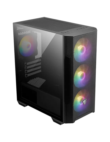 Кутия за компютър MSI MAG FORGE M100R, Midi Tower M-ATX, 4x 120mm ARGB вентилатора, Закалено стъкло - 4719072932220 - 1