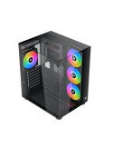 Компютърна кутия Xigmatek Aqua Compact, ATX/Mini-ITX/mATX, Middle Tower, Tempered Glass, 4x 120mm ARGB вентилатора - 2