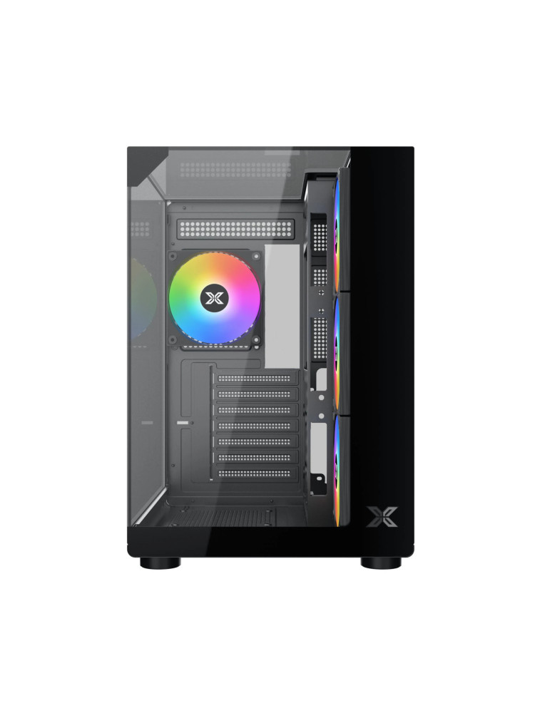 Компютърна кутия Xigmatek Aqua Compact, ATX/Mini-ITX/mATX, Middle Tower, Tempered Glass, 4x 120mm ARGB вентилатора - 3