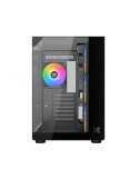 Компютърна кутия Xigmatek Aqua Compact, ATX/Mini-ITX/mATX, Middle Tower, Tempered Glass, 4x 120mm ARGB вентилатора - 3