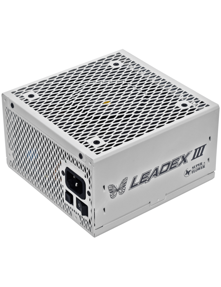 Модулно захранване SUPER FLOWER Leadex III Gold 1000W, ATX 3.1, 80 Plus Gold, Fully Modular, 140mm Fan, White - SF-1000F14GE(WH)