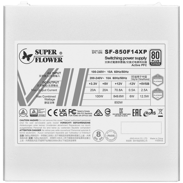 Модулно захранване Super Flower Leadex VII Platinum PRO 1000W, 80 Plus Platinum, Fully Modular, ATX 3.1, 140mm Fan - SF-1000F14X