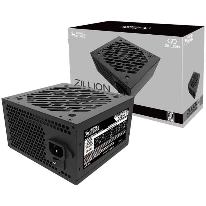 Zillion Computer Захранване Super Flower Zillion DW White 650W, 650W ATX, 80 Plus White