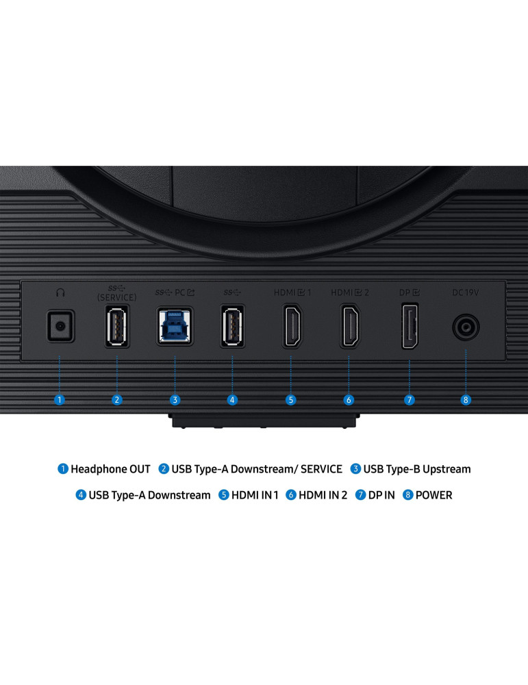 Монитор Samsung Odyssey G7 G70F, 27" IPS 3840x2160 360Hz, 1ms, HDR10+ - LS27BG700EUXEN - 8