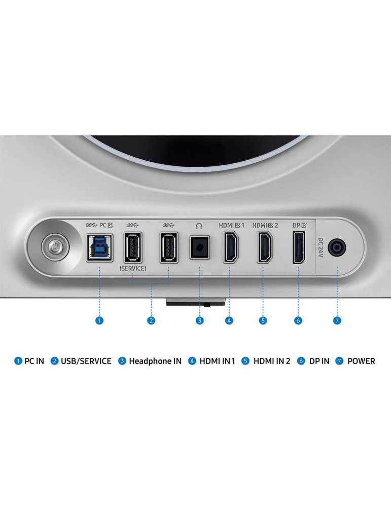 Монитор Samsung Odyssey G60SD, 27" QD-OLED 2560x1440 360Hz, 250 cd/㎡, 0.03ms, 1xDP 1xHDMI - 9
