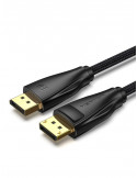 Кабел Vention Display Port 1.4 DP M / M 8K 2m, Cotton Braided, Black - HCCBH