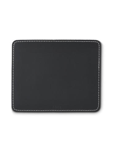Подложка за мишка HAMA Leather look, 220x180x3mm, Черна, Полиуретан/Каучук - HAMA-126856 - 1