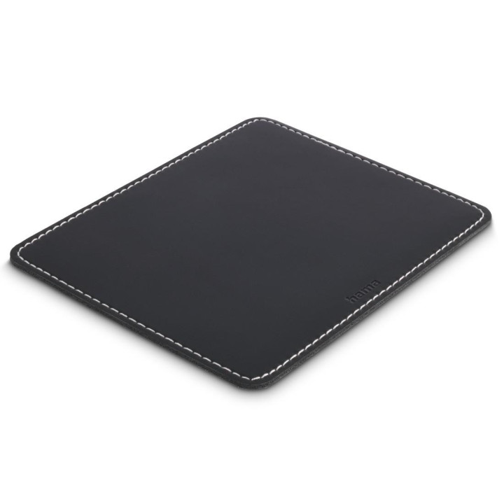 Подложка за мишка HAMA Leather look, 220x180x3mm, Черна, Полиуретан/Каучук - HAMA-126856 - 2