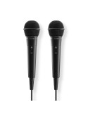 Микрофони HAMA Karaoke, Динамичен, 2 бр., 2.5м кабел, Jack 3.5mm/6.35mm - HAMA-46002 - 1