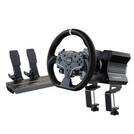 Геймърски волан MOZA Racing R5 Bundle, 12' микрофибърна кожа, 22 бутона, алуминиева сплав, PC, с вибрации - MOZA-BUN-R5 - 1