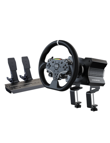 Геймърски волан MOZA Racing R5 Bundle, 12' микрофибърна кожа, 22 бутона, алуминиева сплав, PC, с вибрации - MOZA-BUN-R5 - 1