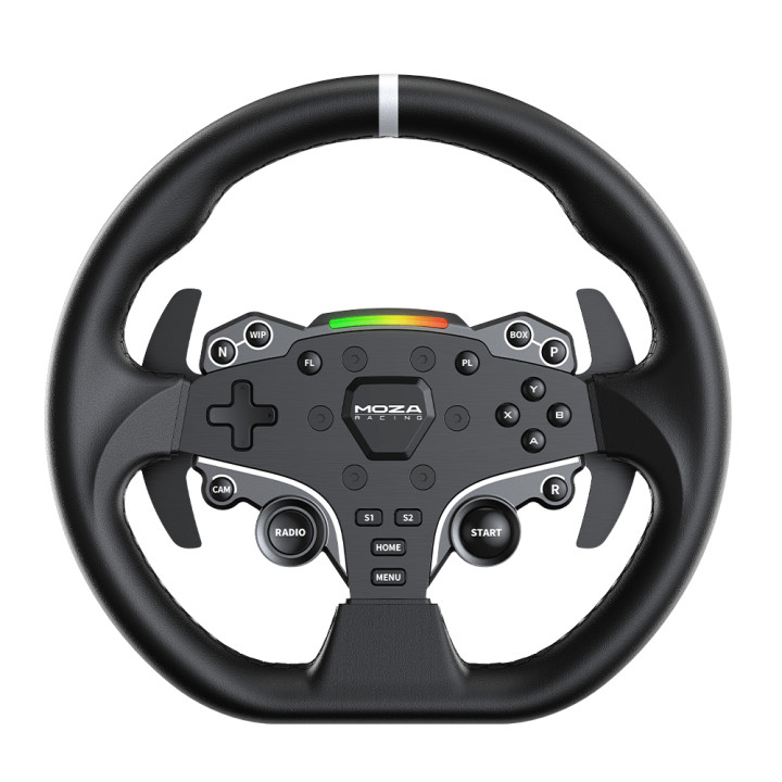 Геймърски волан MOZA Racing R5 Bundle, 12' микрофибърна кожа, 22 бутона, алуминиева сплав, PC, с вибрации - MOZA-BUN-R5 - 2