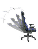 Геймърски стол Nitro Concepts Nemesis Blue Claw, Изкуствена кожа, Метал, 390x520мм, Регулируеми подлакътници, Газов амортисьор -