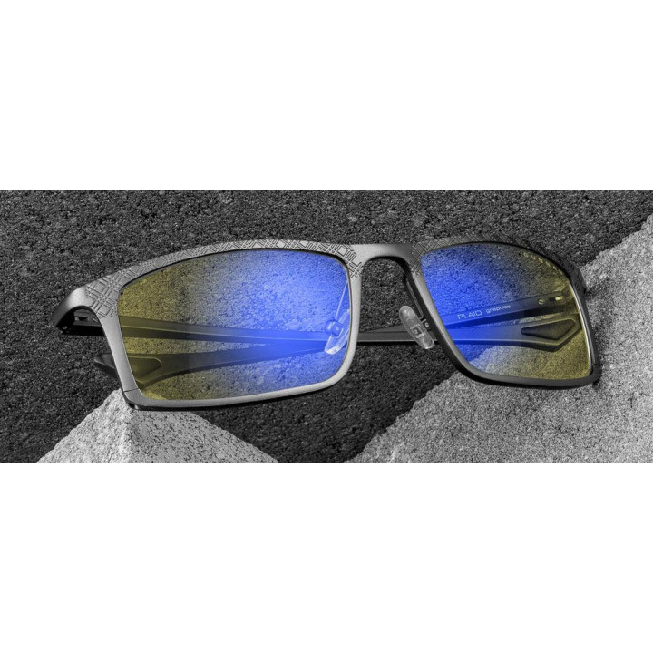 Геймърски очила GUNNAR Plaid Graphite, Amber лещи, UV + синя светлина защита - PLD-11101 - 1