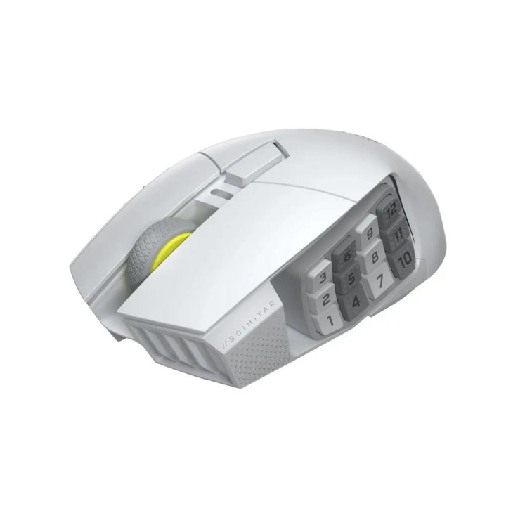 Професионална безжична гейминг мишка CORSAIR Scimitar Elite Wireless SE, оптична 33000 DPI, бяла - CH-9314011-WW - 2
