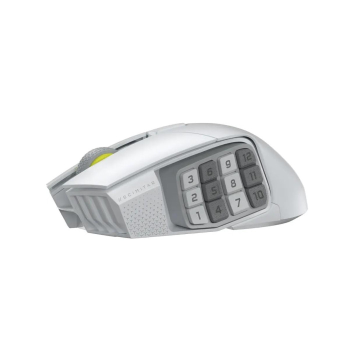 Професионална безжична гейминг мишка CORSAIR Scimitar Elite Wireless SE, оптична 33000 DPI, бяла - CH-9314011-WW - 3