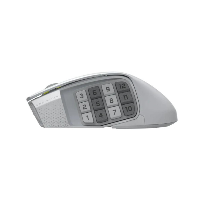 Професионална безжична гейминг мишка CORSAIR Scimitar Elite Wireless SE, оптична 33000 DPI, бяла - CH-9314011-WW - 6