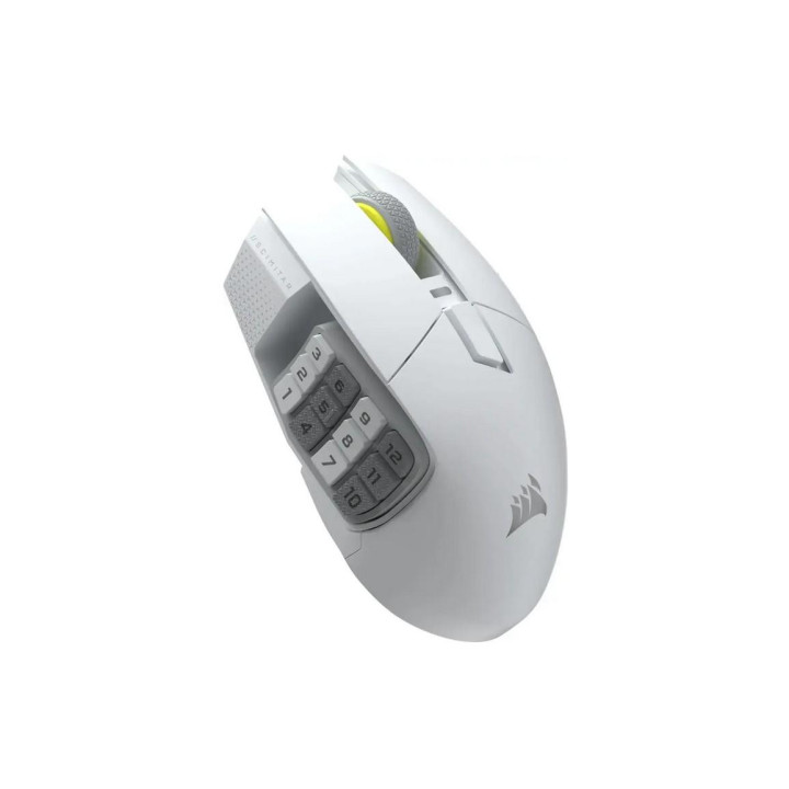 Професионална безжична гейминг мишка CORSAIR Scimitar Elite Wireless SE, оптична 33000 DPI, бяла - CH-9314011-WW - 7