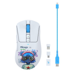 Геймърска безжична мишка Bloody R73 Pro Nyx Mirage, Геймърска безжична оптична, 6+1 бутона, 2.4G Wireless - A4-MOUSE-R73PRO-MIRA