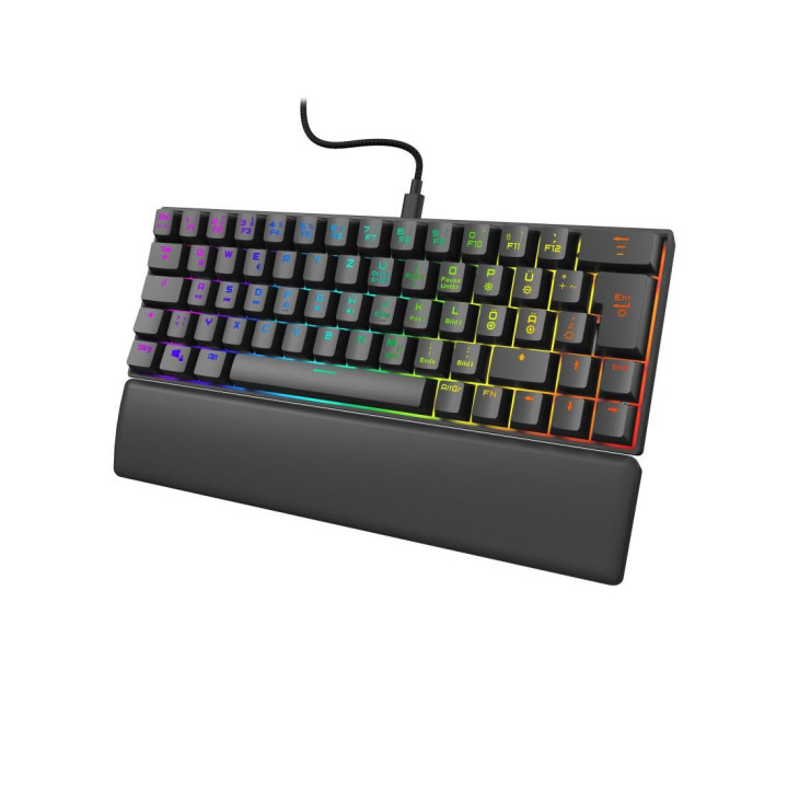 Геймърска мембранна клавиатура HAMA uRage Exodus 760 Mechanical Mini, USB, Червени суичове, LED подсветка, Макро бутони - HAMA-2