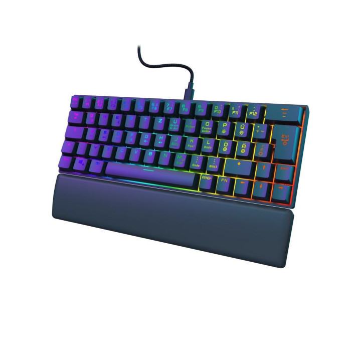Геймърска мембранна клавиатура HAMA uRage Exodus 760 Mechanical Mini, USB, Червени суичове, LED подсветка, Макро бутони - HAMA-2